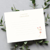 Carte Chic Floral Mariage Linked Note manuscrite