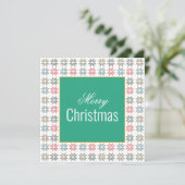 Carte Chic Four Poinsettia Motif Noël, Personnalisé (Debout devant)