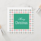 Carte Chic Four Poinsettia Motif Noël, Personnalisé (Devant/Arrière en situation)