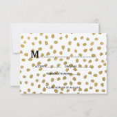 Carte Chic Gold et Black RSVP (Dos)