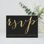 Carte Chic Gold et Black RSVP (Debout devant)