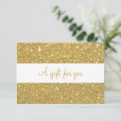 Carte Chic Gold Parties scintillant Certificat cadeau (Debout devant)