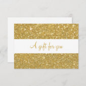 Carte Chic Gold Parties scintillant Certificat cadeau (Devant / Derrière)