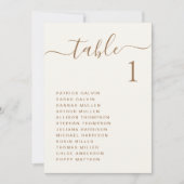 Carte Chic Gold Script Cream Mariage Seing Chart (Devant)
