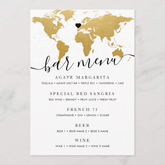 Carte Chic Gold World avec carte Coeur en option (Devant)