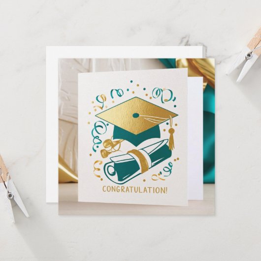 Carte Chic Graduation (Devant/Arrière en situation)