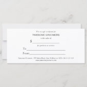 Carte Chic Holographique Empreinte de patte Chien Groome (Dos)