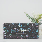 Carte Chic Holographique Empreinte de patte Chien Groome (Debout devant)