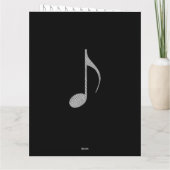 Carte Chic Houndstooth Notes musicales Joyeux Noël (Dos)