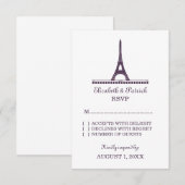 Carte Chic Intervention Parisienne, Violet (Devant / Derrière)