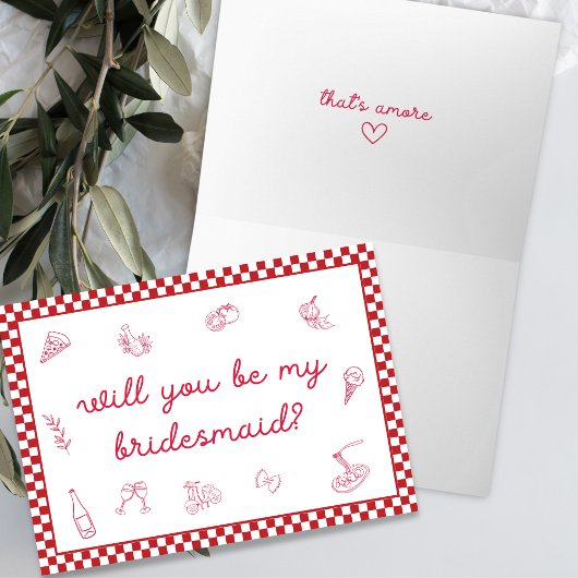 Carte Chic Italien "That's Amore" Bridesmaid Proposition