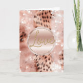 Carte Chic Joli Rose Gold Leopard (Devant)
