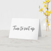 Carte Chic lettrage à la main "C'est l'heure de s'équipe (Fleur jaune)