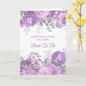 Carte Chic Lilac Fête des mariées florale argent (Fleur jaune)