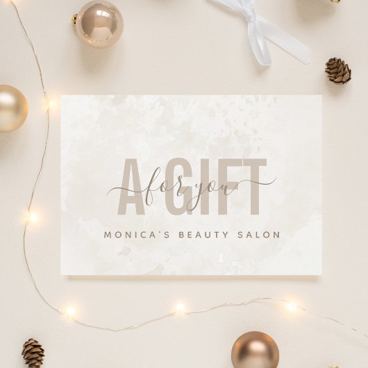 Carte Chic Marbre crème Couleurs douces Neutre Élégant