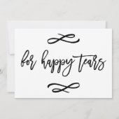 Carte Chic Mariage Lettré Bonne Larmes Imprimer (Dos)