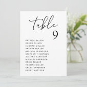 Carte Chic Mariage Table de siège Carte graphique (Debout devant)