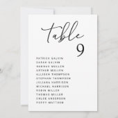Carte Chic Mariage Table de siège Carte graphique (Dos)