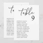 Carte Chic Mariage Table de siège Carte graphique (Devant / Derrière)