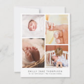 Carte Chic moderne 5 Baby shower photo Merci (Devant)