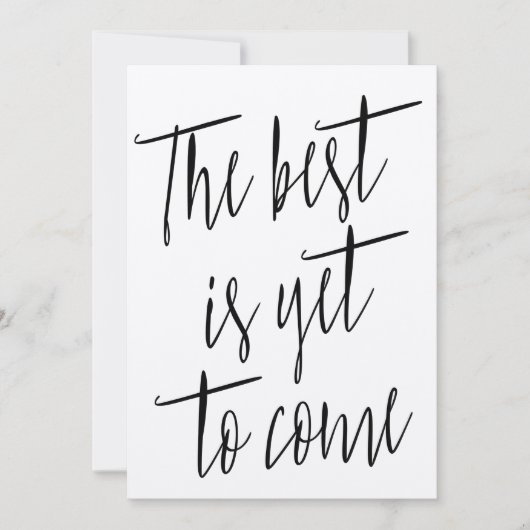 Carte Chic Moderne "Le meilleur est à venir" (Devant)