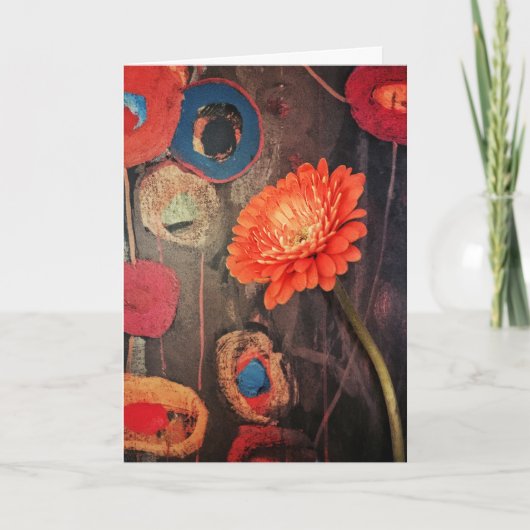 Carte Chic moderne Poppies Anniversaire (Devant)