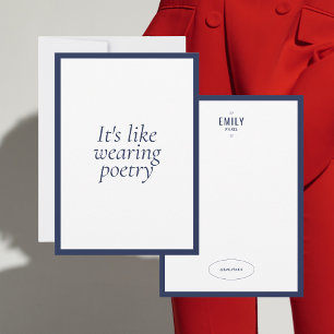 Carte Chic Navy Fashion Stylist / Influencer Note Card