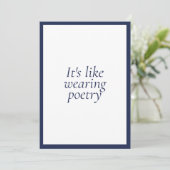 Carte Chic Navy Fashion Stylist / Influencer Note Card (Debout devant)