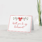 Carte Chic Noël Serez-Vous Ma Proposition De Maître D'Un (Devant)