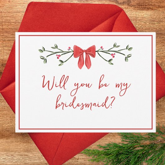 Carte Chic Noël Serez-Vous Ma Proposition De Maître D'Un