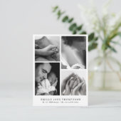 Carte Chic noir&blanc 5 Baby shower photo Merci (Debout devant)
