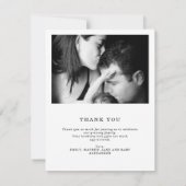 Carte Chic noir&blanc 5 Baby shower photo Merci (Dos)