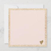 Carte Chic or blush rose carré certificat cadeau logo (Dos)