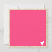 Carte Chic or parties scintillant neon rose certificat c (Dos)