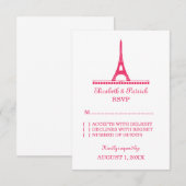 Carte Chic Parisienne, Rose (Devant / Derrière)