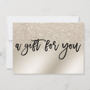 Carte Chic parties scintillant perle script spray certif