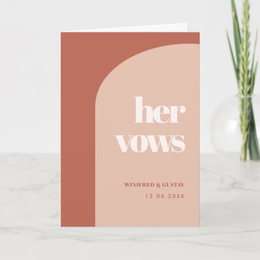 Carte Chic pêche arche en terre cuite Ses voeux de maria (Devant)