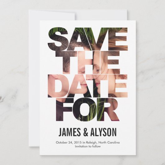 Carte Chic Peek Save The Date (Devant)