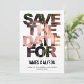 Carte Chic Peek Save The Date (Debout devant)