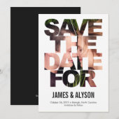 Carte Chic Peek Save The Date (Devant / Derrière)