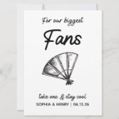 Carte Chic Personnalisable Pour Nos Fans Mariage Favor S (Devant)