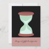 Carte Chic Pink Black August Certificat cadeau (Devant)