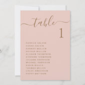 Carte Chic Pink Gold Script Mariage de tableau de (Dos)