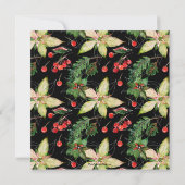 Carte Chic Poinsettia and Oranges Christmas Invites (Dos)