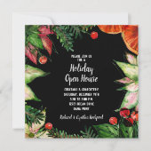 Carte Chic Poinsettia and Oranges Christmas Invites (Devant)