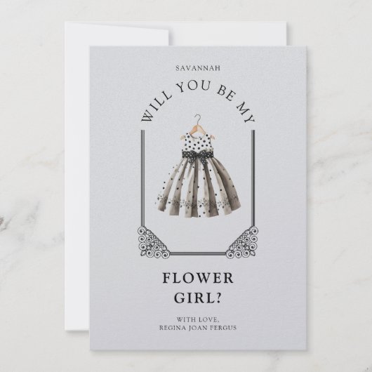 Carte Chic Polka Dots Flower Girl Dress Ornate Dome (Devant)