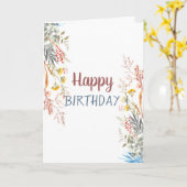 Carte Chic Prairie Asséchée (Fleur jaune)