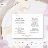 Carte Chic Purple, Mauve Floral Mariage Timeline Program