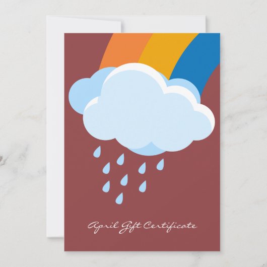 Carte Chic QR Code Services Note Avril Certificat Cadeau (Devant)