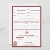 Carte Chic QR Code Services Note Avril Certificat Cadeau (Dos)